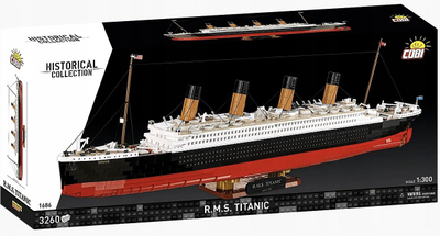 Lodër konstruktive COBI Titanic 1686, 3260 pjesë, 90cm, shumengjyrëshe