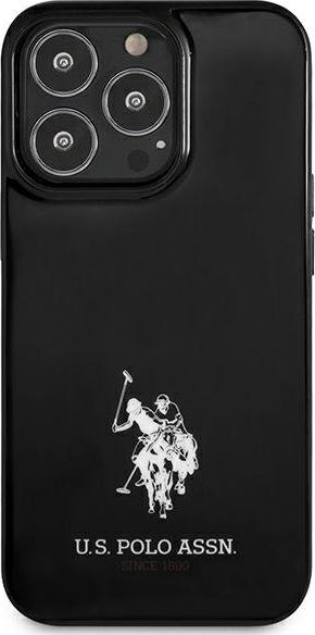 Футрола U.S. Polo Assn USHCP13XUMHK за iPhone 13 Pro Max, тврда TPU маска, Horses Logo, црна