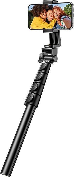 Selfie stick tripod UGREEN LP680, 1.7 m, me telekomandë Bluetooth, i zi