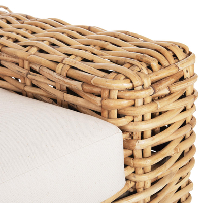 Divan lounge i jashtëm Tropel 110x88x70-85Hcm (HM9810), bardhë