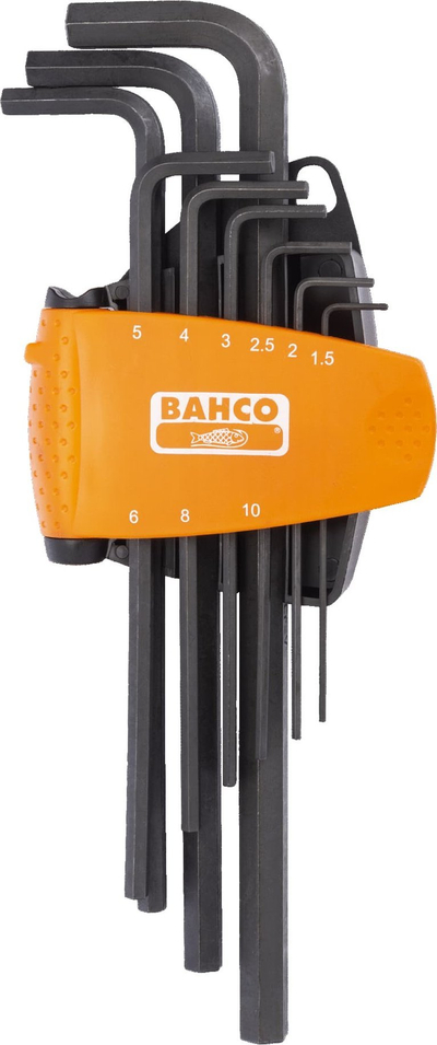 Set çelësash imbus Bahco, metrikë, të nxira, 9 copë, 1.5–10 mm