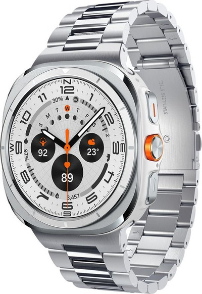 Rrip ore Spigen Modern Fit Band për Samsung Galaxy Watch Ultra 47mm, çelik inox, argjendtë