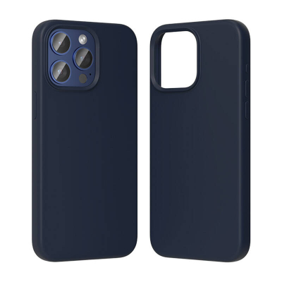Mbrojtëse telefoni Vention për iPhone 15 Pro Max, silikon i lëngshëm, MagSafe, blu e errët
