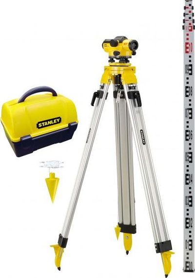 Nivel optik Stanley Fatmax AL32, zmadhim 32x, rreze deri 80 m, i verdhë