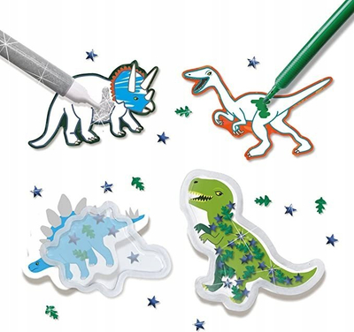 Set kreativ SES Creative Sticker Maker Dinosaurs, set ngjitësesh 3D, për kalamaj