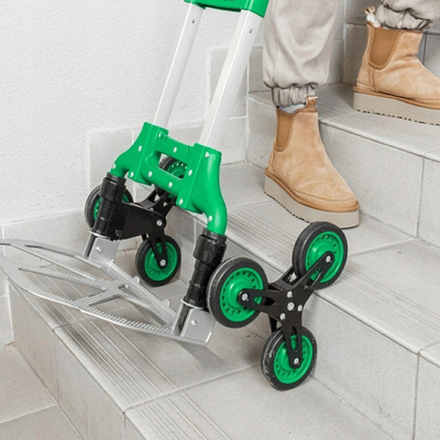 Karrocë platformë palosëse Rockforce RF-GZS80AA-6W, dorezë teleskopike, kapacitet 80 kg, gri