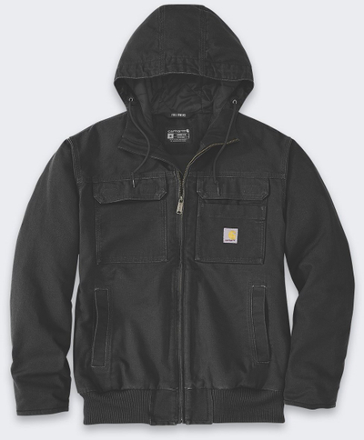 Xhaketë pune Carhartt Full Swing Washed, me kapuç, për meshkuj, madhësia L, e zezë