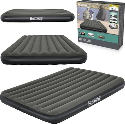 Dyshek ajri Bestway Air Bed Premium Double TriTech, dopjo, gri me blu