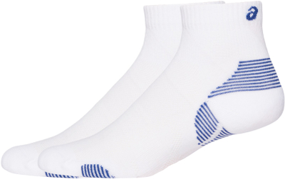 Спортски чорапи Asics Cushion Quarter 3013A800, памук, со перница, бели