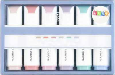 Set mini markerë fluorescent, 6 copë, ngjyra pastel të buta