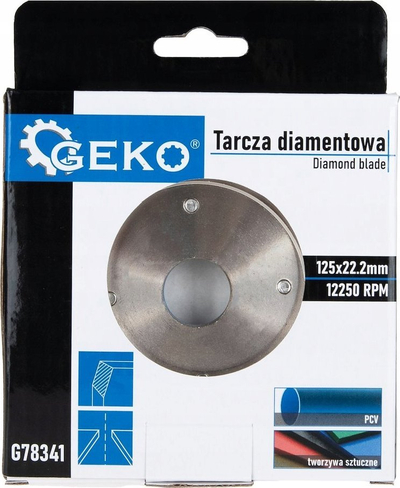 Disk prerës diamanti Geko G78341, 125mm, vrimë 22.2mm, blu