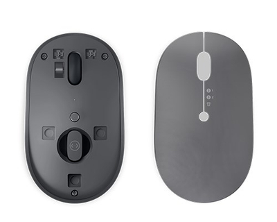 Maus Lenovo Go, RF Wireless + Bluetooth + USB Type-A, i hirtë