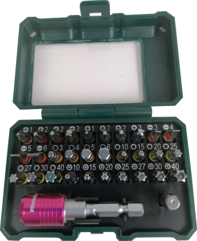 Set bitash DEWALT 31 copë, magnetik, në kasetë plastike, i verdhë