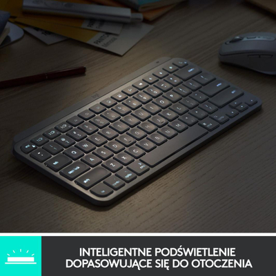 Tastierë Logitech MX, wireless, UK, e bardhë dhe e argjendtë