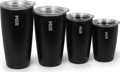 Gotë termo MiiR TruEnamel Tumbler, 350ml, çelik inox, e zezë