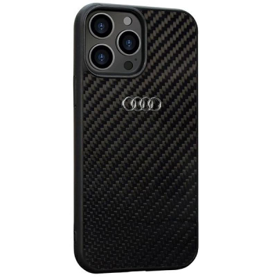 Mbulesë telefoni Audi Carbon Fiber AU-TPUPCIP13PM-R8/D2, për iPhone 13 Pro Max 6.7", kapak i fortë, e zezë
