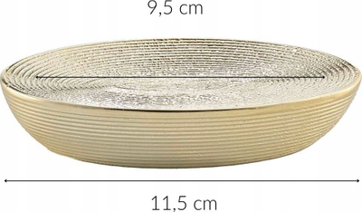 Pjatë sapuni dekor Konrad Treasure, 11cm, e artë