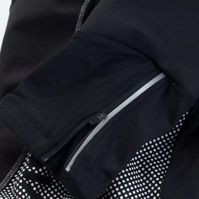 Pantallona sportive Radvik Union BV Pants GTS, elastike, me elemente reflektuese, të zeza
