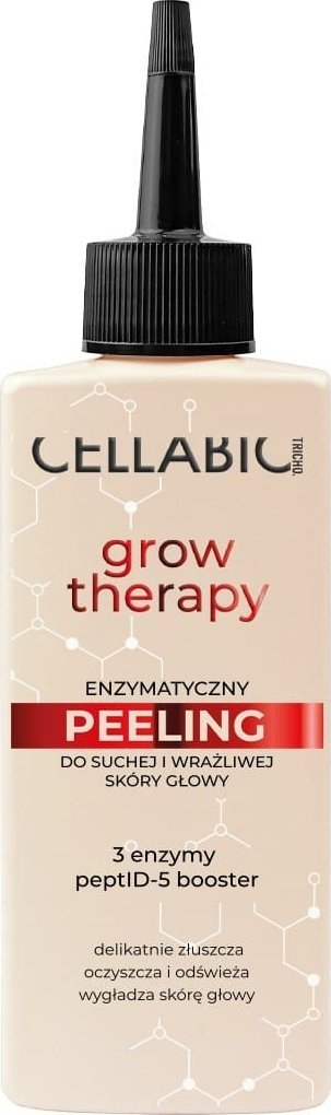 Peeling enzimatik për lëkurën e kokës Cellabic Tricho Grow Therapy, për lëkurë koke të thatë dhe të ndjeshme, 150 ml