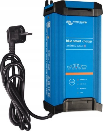 Karikues baterie Victron Energy BlueSmart 24V 16A, me 3 dalje, IP22, blu