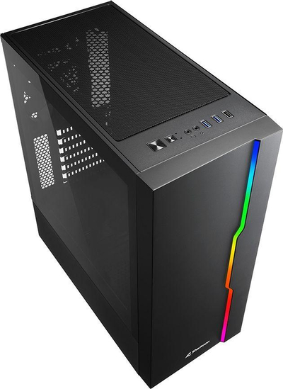 Kasë kompjuteri Sharkoon RGB Slider, e zezë