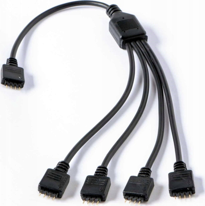 Kabllo ndarëse RGB Gelid Solutions 1-to-4, 300mm, 4-pin, e zezë