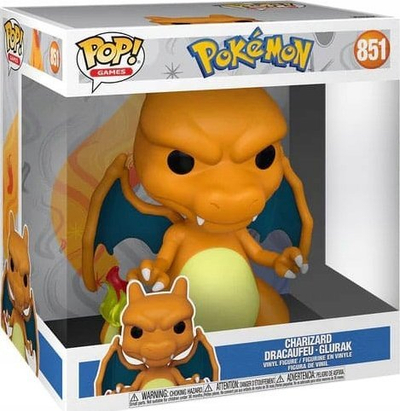 Figurë koleksionuese Funko POP Jumbo Pokemon Charizard, vinyl, portokalli