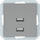 Prizë murale USB Vilma 02 QR1000, 2 porta, 3.4A, gri