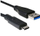 Kabllo USB C-Tech CB-USB3C-10B, USB-A në USB-C, 1m, i zi