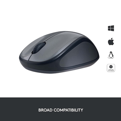 Maus Logitech M235 - Wireless, 2.4GHz, e zezë/gri