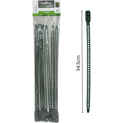 Shirita për lidhje bimësh ProGarden, set me 8 copë, 34.5 cm, jeshile e errët