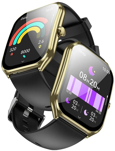 Ora inteligjente Hoco Y28, ekran AMOLED, funksion thirrjesh, ngjyrë gold