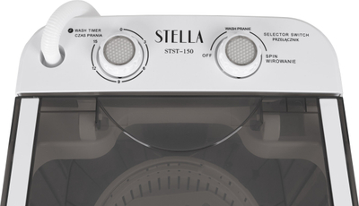 Lavatriçe mini rrotulluese Stella STST-150, kompakte, e bardhë