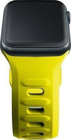 Rrip ore 3mk Silicone Watch Strap për Apple Watch, silikon, 42 44 45mm, i verdhë