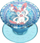 Kapëse telefoni PopSockets Diamond Sylveon PopGrip, ngjitëse, me shkëlqim, shumëngjyrëshe