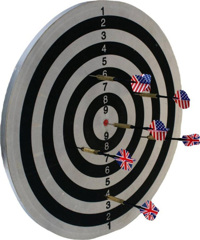 Target darti Enero 6877, me dy anë, diametër 45 cm, shumëngjyrësh