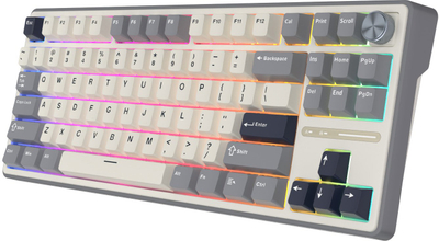 Tastierë mekanike RK Royal Kludge RK R87Pro, 88 taste, RGB, me kabllo, me keycaps PBT, e zezë