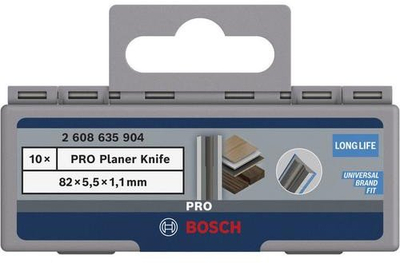 Tehe për rrafshuse Bosch 2608635904, karbid, set 10 copë