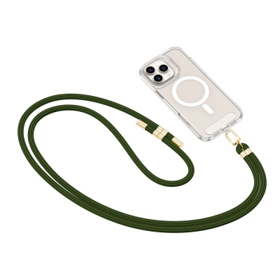 Rrip kryq telefoni Tech-Protect C7S Rope, i rregullueshëm, jeshile Hunter me ari