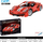 Set tullash CaDA Red Devils C61049W, 1126 pjesë, makinë sportive, i kuq