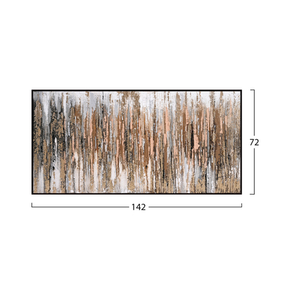 Pikturë muri Sediment 142x4,5x72Hcm (HM4574.01), zezë