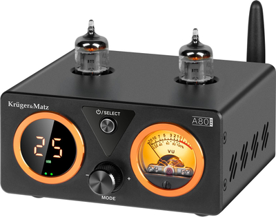 Amplifikator stereo me tuba Kruger&amp;Matz A80 Pro, me USB, Bluetooth, ngjyrë e zezë