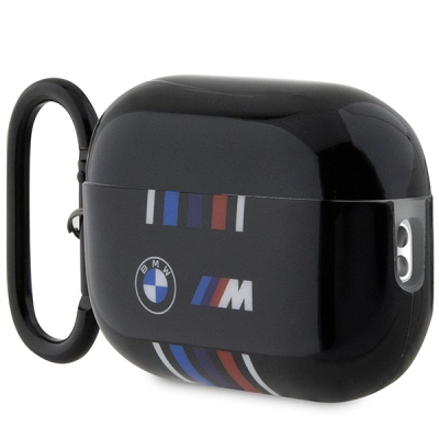 Mbulesë BMW Multiple Lines për Apple AirPods Pro 2, TPU, me unazë, e zezë me shumë ngjyra