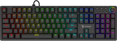 Tastierë mekanike Savio Styx, Outemu Blue, RGB, e zezë