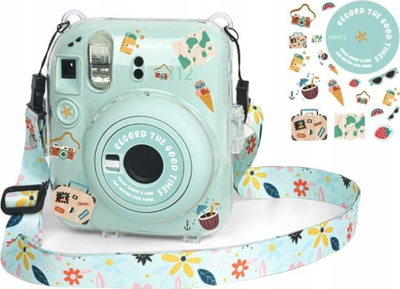 Kasë LoveInstant Holiday Time për Fujifilm Instax Mini 12, transparente, me stikera shumëngjyrësh
