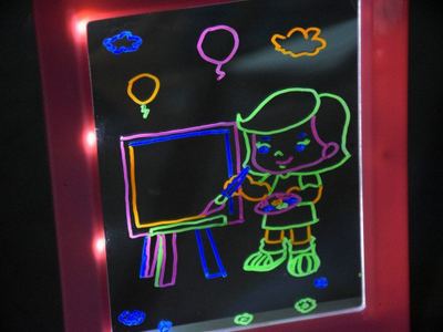 Tabla vizatimi me drita Viga J-TA0092, LED, me syze 3D, rozë