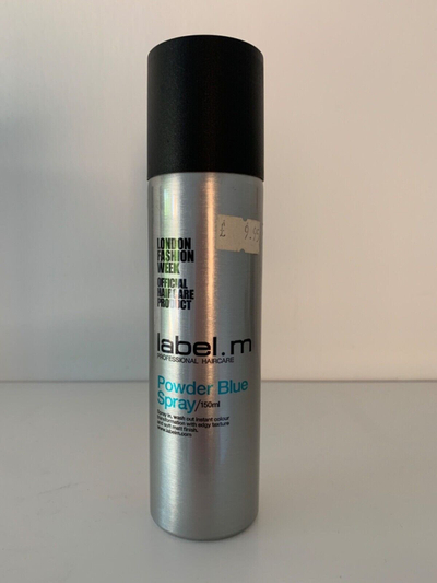 Spray për me bo flokët blu Label M Powder Blue, 150 ml, blu