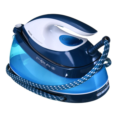 Станица за пеглање со пареа Philips GC7840/20, 2400W, резервоар 1.5L, сина и бела