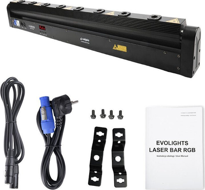Laser skenik profesional Evolights Laser 3W RGB, 3W, DMX, i zi