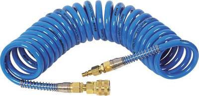 Zorrë spirale ajri NEO TOOLS 14-802, poliuretani, me lidhëse metalike, blu